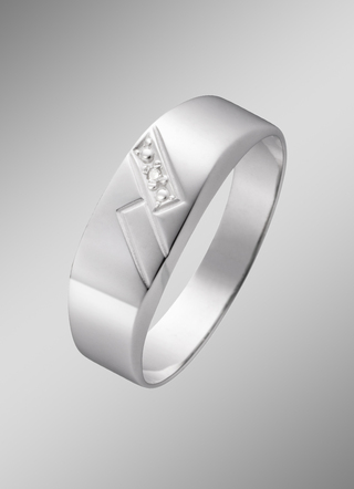 Herrenring mit Diamant