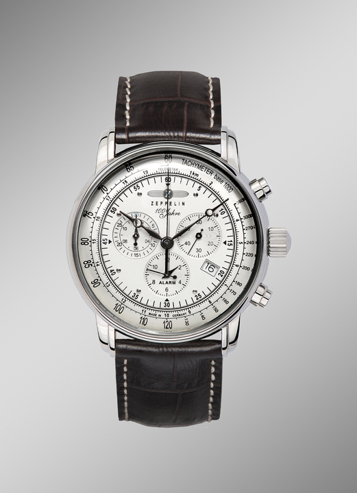 Chronographen - Chronograph mit Lederband, in Farbe  Ansicht 1