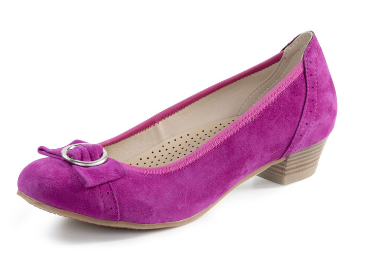 Pumps & Ballerina - Andrea Conti Pumps aus weichem Veloursleder, in Größe 036 bis 042, in Farbe PINK Ansicht 1