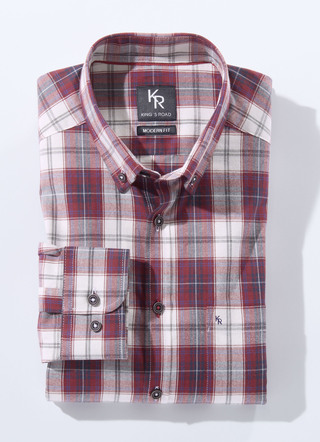 Hemd von "King's Road" mit Button-Down-Kragen in 3 Farben