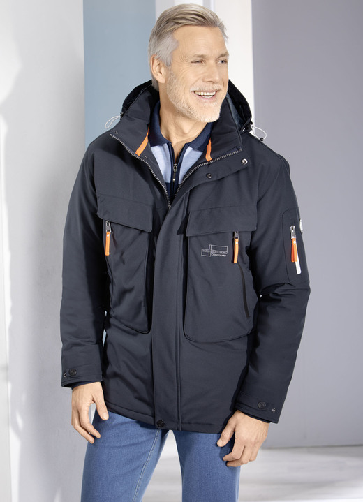 Jacken - Softshelljacke mit Windfang, in Größe 3XL (58) bis XXL (56), in Farbe MARINE Ansicht 1