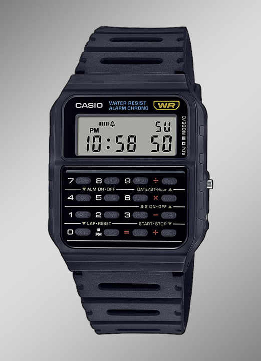 Quartzuhren - Casio Vintage Taschenrechneruhr, in Farbe  Ansicht 1